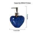 thumbnail image 3 of Multicolor Soap Dispenser With Pump, Refillable Lotion Dispenser For Bathroom Vanity Countertop, Ceramic Shampoo Dispenser For Shower-blue-300ml/10.6oz, 3 of 9