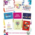 thumbnail image 4 of Set de 80 tarjetas de cumpleaños Racrico de 13 x 18 cm con sobres, 4 of 7