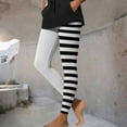 thumbnail image 5 of Stretch Pants for Women New Women's Halloween Striped Leggings Sports Fitness Stretch Pants Casual Tights Cute Graphic Yoga Trousers White 3XL, 5 of 8