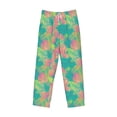 thumbnail image 4 of Xecao Colorful Palm Leaves Men's Straight Lounge Pajama Pants: The Ultimate in Comfortable Sleepwear, 4 of 9