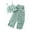 Green, variant on Girls Sleeveless Ruffle Top & Wide Leg Pants Set, Summer Kids Outfit,Purple,8Y