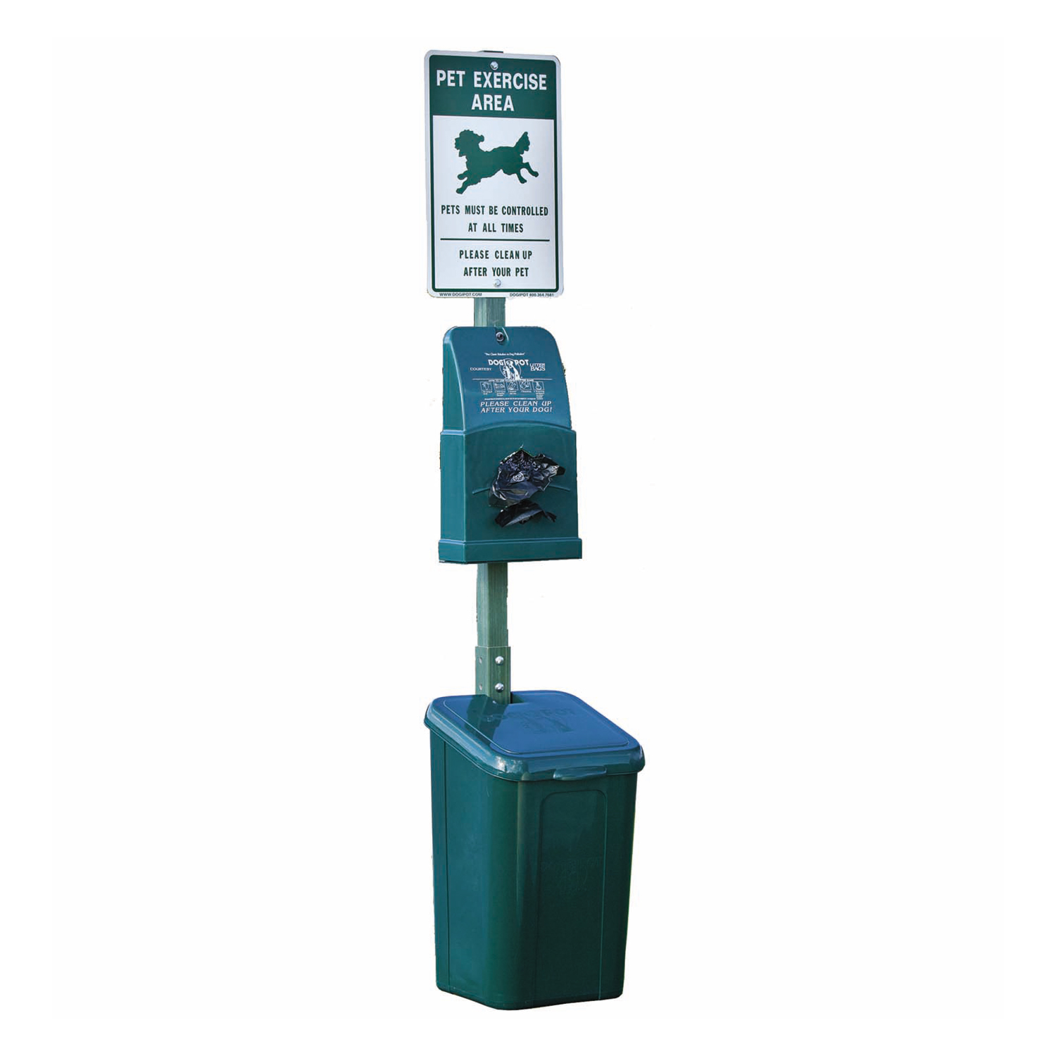 Dogipot Polyethylene Pet Waste Dispenser Station with Litter Pick Up