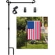 thumbnail image 4 of HOOSUN Soporte para bandera de jardín, soporte para mástil de bandera de jardín de primera calidad, pintura metálica con recubrimiento en polvo resistente a la intemperie con un clip de tigre y dos to, 4 of 4