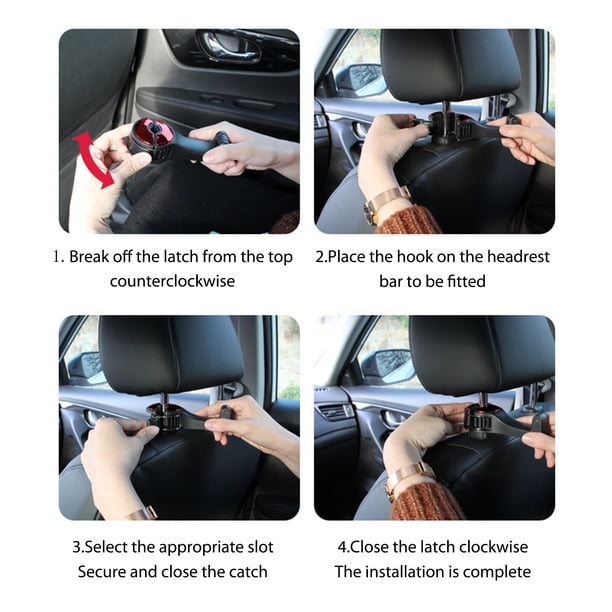 Manos Soporte de gancho oculto para reposacabezas de coche 2 en 1, bastidores de asiento trasero para automóvil (1 pieza azul) Ndcxsfigh Accesorios para autos y motos