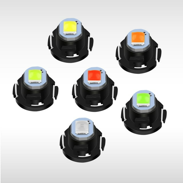 10Pcs Super Bright Canbus T3 T3 T4.7 Led Bulbs Car Interior Lights Dashboard warming indicator Wedge Auto Lamps, Ice Blue