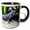 Black/White, variant on 3drose, Mexico, Quintana Roo, Tulum, Black Iguana Lizard - Sa13 Jeg0742 - Julie Eggers, 11oz Two-tone Blue Mug