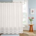 thumbnail image 4 of Shower Curtains for Bathroom, Farmhouse Beige White Striped Waterproof Fabric Shower Curtain, Modern Stripes Decorative Bathroom Curtain for Bathtub, 36"x72", No Hooks Included, 4 of 9