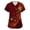 Wine-A#90810aa, variant on Zorvxlyn Christmas Scrub Tops Women Plus Size Stretchy Snowflake Print Nurse Uniform V Neck Short Sleeve Xmas Womens Scrubs with Pocket