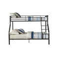 thumbnail image 5 of Metal Twin over Queen Size Bunk Bed with Guardrail and Ladder, Gunmetal, 5 of 6