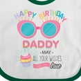 thumbnail image 4 of Inktastic Happy Birthday Daddy Boys or Girls Baby Bib, 4 of 4