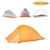 WEANAS 2-3 Person 4 Seasons Double Layer Backpacking Tent, Ultralight Aluminum Rod Anti-UV Windproof Waterproof, Free Offer a Groundsheet, for Camping, Hiking, Travel, Hunting (Orange-2 Person)