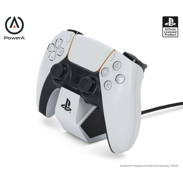Station de charge Solo PowerA pour manette de jeu sans fil DualSense – Blanc