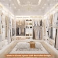 thumbnail image 5 of Homieasy Closet System - 4.75-8FT Closet Organizer System with Wooden Drawers & Cube Storage Organizer, 96" Closet Systems with Cuttable Hanging Shelvings for Nursery, White, 5 of 7