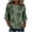 Army Green, variant on Womens Summer Tops 100% Cotton Fashion Casual Embroidery Round Neck 3/4 Sleeve Spring Blouse Tops