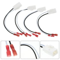 BESTONZON 4Pcs Car Speaker Wire Harness Adapter White Direct Fit Plug for Quick Installation