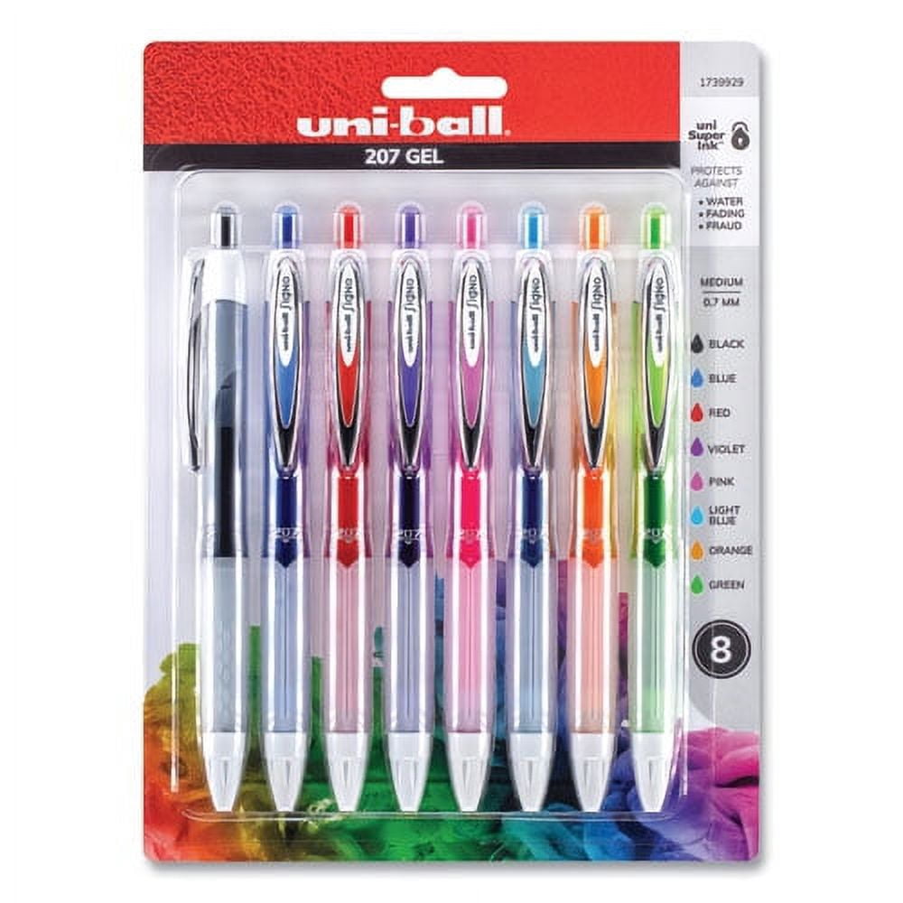 "Signo 207 Gel Pen, Retractable, Medium 0.7 Mm, Blue Ink, Translucent Blue Barrel, 4/pack | Bundle of 2 Packs"