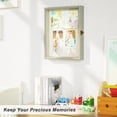 thumbnail image 7 of Shadow Box Frame 11x14  Deep Large Display Case With Beads Door And Glass Window Wood Memory For Pictures Medals Memorabilia Collections Rustic Grey, 7 of 7