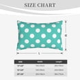 thumbnail image 4 of Balery Teal Turquoise And White Polka Dot Bedding Queen Pillow Cases - Envelope Closure - Soft Brushed Microfiber Fabric - Shrinkage and Fade Resistant Pillow Cases-16"x24", 4 of 6