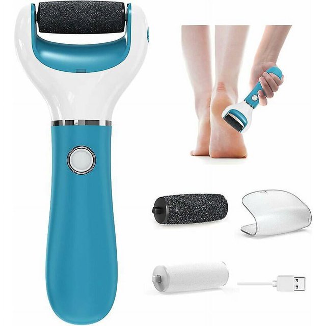 rpe Pieds Electrique Anti-callosit, Lime Pour Pieds Professionnelle De Pdicure Pour Eliminer Les Peaux Mortes Et Craqueles, 2 Ttes De Rouleaux In