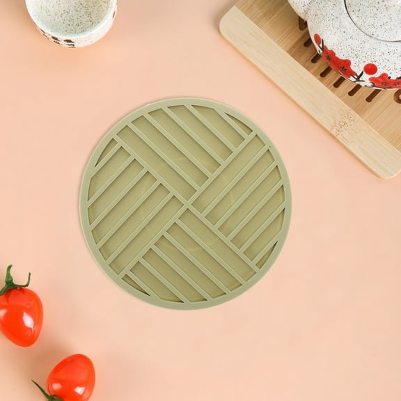 WHAMVOX Microwave Silicone Mat 1Set Round 15.9X15.9X0.6In Heat Resistant Non Slip for Kitchen Accessories