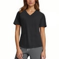 thumbnail image 6 of Resivox Scrubs for Women Plus Size Nurse Uniforms Stretchy V Neck Plain Scrub Shirts Medical Scrub Tops Scrub Tops Scrubs for Tall Women Black 3XL, 6 of 7