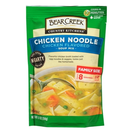 Bear Creek Country Kitchens Chicken Noodle Soup Mix, 8 Serving, 9.3 oz Pouch