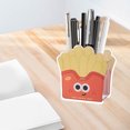 thumbnail image 4 of SLYNSHome Desk Storage Box Plastic Makeup Brush Holder,Bathroom Vanity Office Table Top Organization Solution - Red, 4 of 7