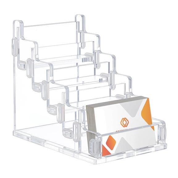 Business Card Holder for Office 5 tier Acrylic Card Display Stand