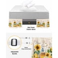 thumbnail image 3 of Yellow Sunflowers Bed Skirt Cal King 16 Inch Drop, Wrap Around Bed Skirts, Floral Bees Elegant Pastoral Botanical Elastic Bedskirt Pleated Bed Frame Cover Luxurious Dust Ruffle for Cal King Bed, 3 of 6