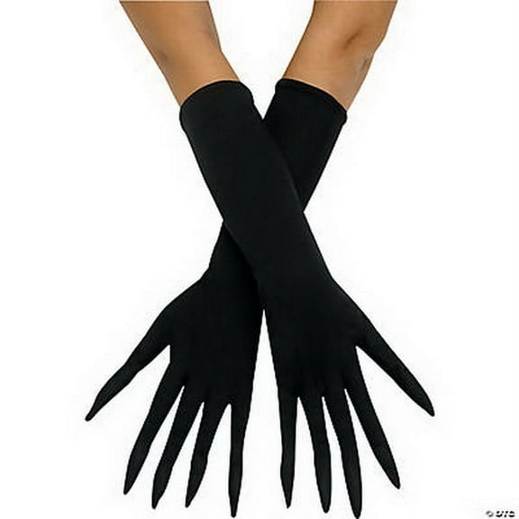Black Pointy Finger Gloves Slenderman Horror Costume