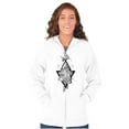 thumbnail image 4 of Bird Triangle Rose Floral Spiritual Womens Plus Size Graphic Zipper Hoodie Brisco Brands 3X, 4 of 5