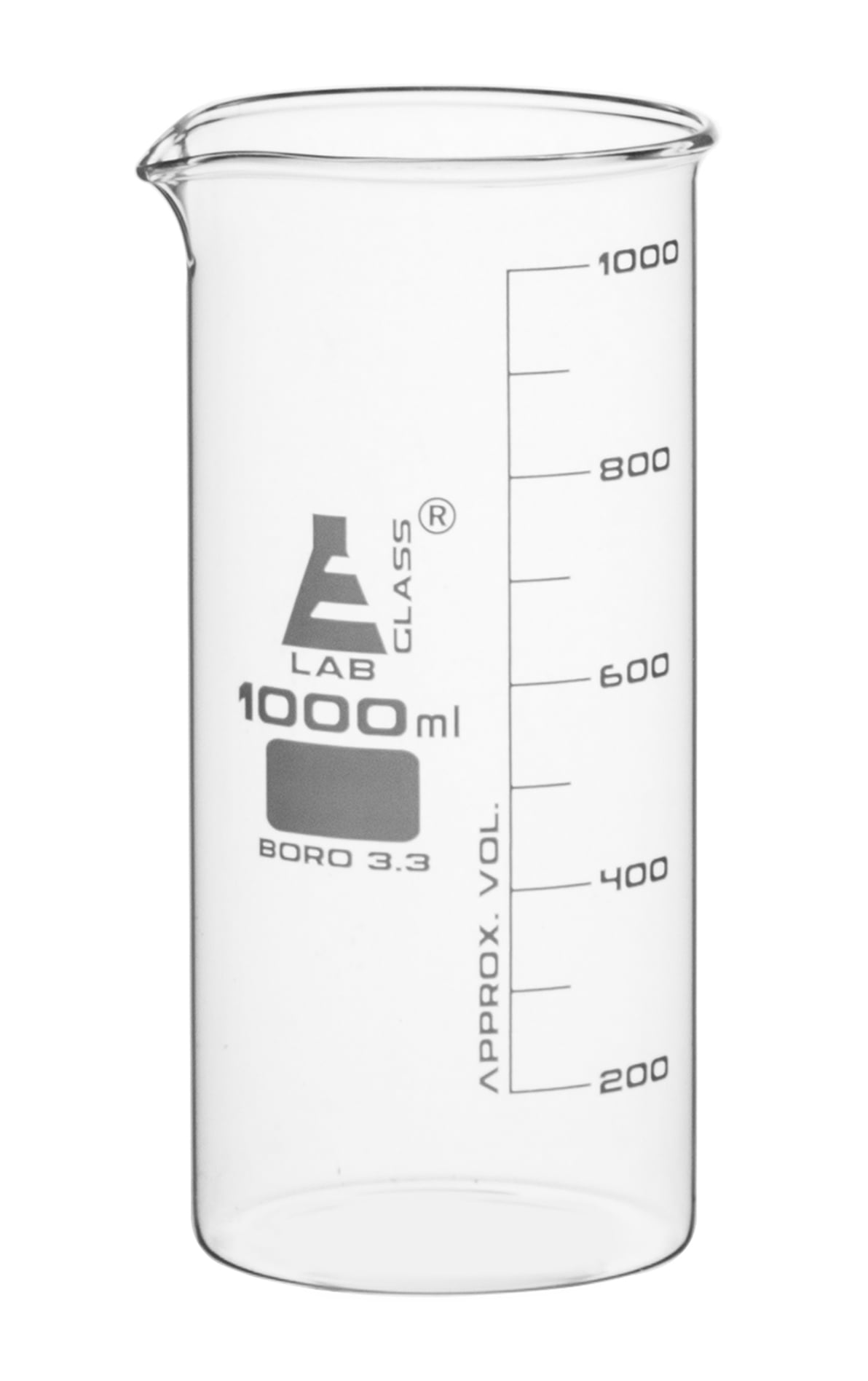 Beaker 1000ml Tall Form With Spout White 100ml Graduations Borosilicate 3 3 Glass Eisco Labs Walmart Com Walmart Com Beaker 1000ml Tall Form With Spout White 100ml Graduations Borosilicate 3 3 Glass Eisco Labs Walmart Com Walmart Com