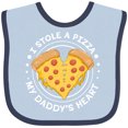 thumbnail image 3 of Inktastic I Stole a Pizza My Daddy's Heart Boys or Girls Baby Bib, 3 of 4