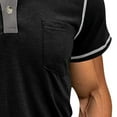 thumbnail image 4 of Antinious Mens Summer Beach Shirt,Workout Tops Men,Mens Short Sleeve Shirts Button up Casual Fashion Half Round Neck,Black,L, 4 of 4