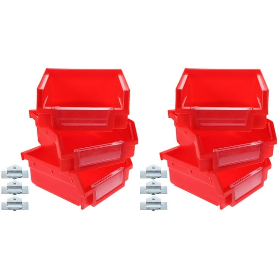 HOMEMAXS 6 pcs  Pegboard Bins Shop Pegboard Storage Bins Garage Shop Utility Bins Wall Mount Pegboard Organizers with Hooks
