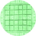 thumbnail image 1 of Ahgly Company Indoor Round Abstract Emerald Green Modern Area Rugs, 7' Round, 1 of 4