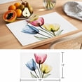 thumbnail image 6 of Colorful Tulips Placemats Set of 1, Country Flowers Non-Slip Place Mats Washable Table Mats for Kitchen Dining Table Decorations Indoor/Outdoor, 6 of 9