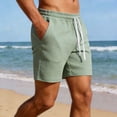thumbnail image 2 of FRSASU Sweat Shorts for Men Cotton Athletic Casual Shorts with Pockets for Gym Workout Lounge Comfy Summer Shorts Clothes Green, 2 of 7