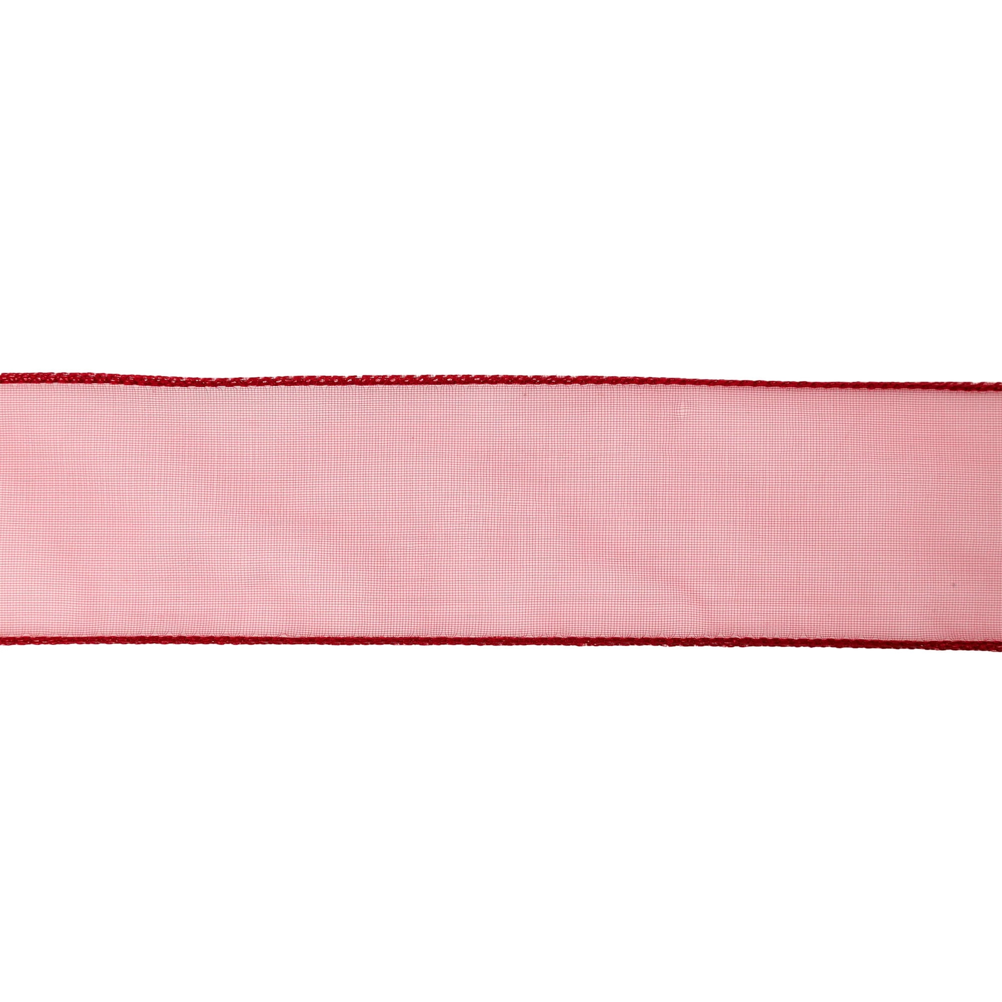 LaRibbons 1 1/2" Wired Sheer Ribbon | Burgundy | 50 Yard Roll
