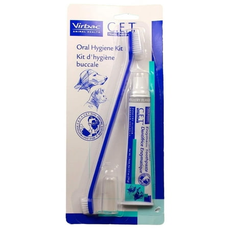 CET Oral Hygiene Dog & Cat Toothbrush Kit C.E.T Poultry Toothpaste 70g, Provides the very best in Home Dental Care for your pet By