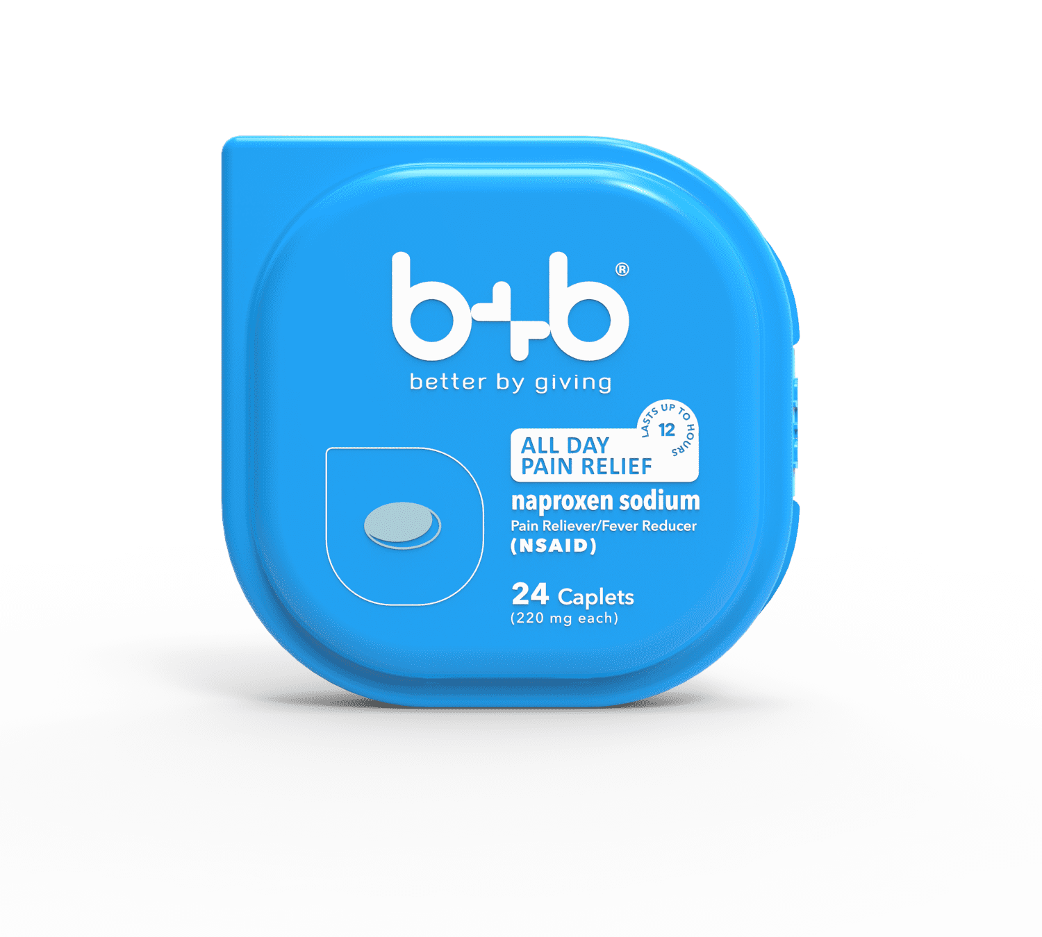 B+b Naproxen Sodium Caplets | ALL DAY PAIN RELIEF- Lasts Up To 12 Hours ...