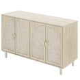 thumbnail image 4 of Topcobe Rattan Cabinet, Modern Sideboard, Buffet Storage Cabinet, Accent Cabinet with 4 Doors for Living Room Kitchen Hallway, Natural, 4 of 11