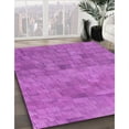 thumbnail image 3 of Ahgly Company Machine Washable Indoor Square Transitional Bright Neon Pink Purple Area Rugs, 3' Square, 3 of 7