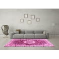 thumbnail image 3 of Ahgly Company Indoor Square Abstract Pink Modern Area Rugs, 5' Square, 3 of 4