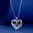 Silver, variant on Double-layer Eternal Heart Diamond-encrusted Simple Projection Necklace