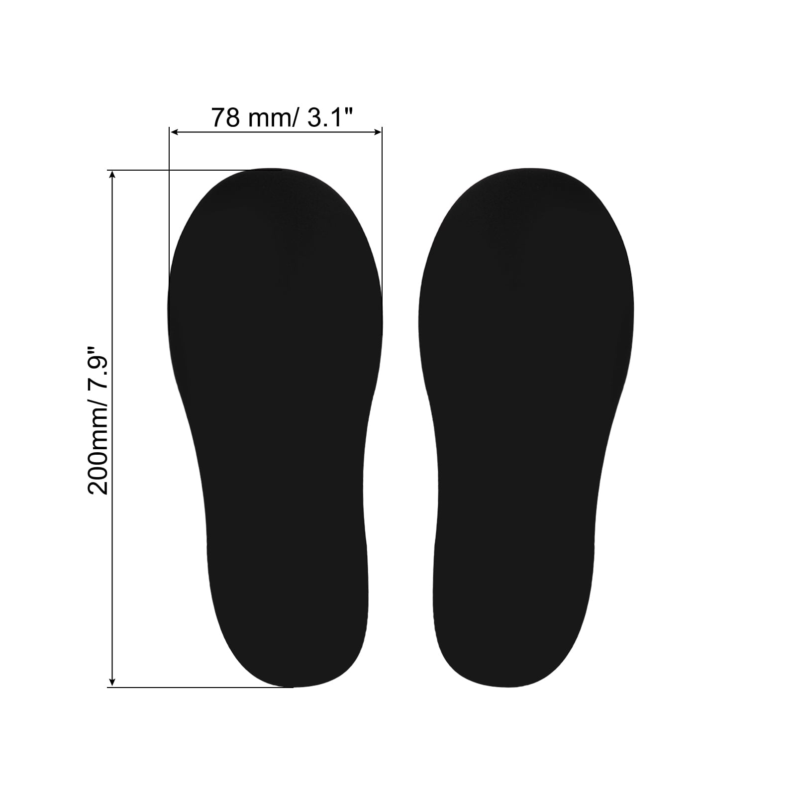 Unique Bargains Footprint Sticker Shoes Floor Decal Sign Black 8x3"