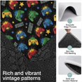 thumbnail image 3 of Colorful Controllers Games Stars Black Pattern Kitchen Rugs Sets Of 3,Kitchen Runner Rugs Non Skid Washable,Decorative Kitchen Floor Mats for Kitchen,Sink,Laundry,17"x30"+ 17"x47" + 17"x59", 3 of 6