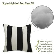 Majestic Home Goods Pillow 24x24 Vertical Stripe Black
