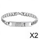 thumbnail image 1 of Pulsera De Cadena 2xLink Pulsera De Eslabones Para El Día De San Valentín Regalos Del Día Argent, 1 of 8