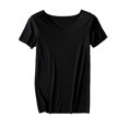 thumbnail image 4 of Frontwalk Night Shirt for Men Loose Comfy Sleepwear Basic V Neck Top Solid Color Short Sleeve Loungewear Tshirts, 4 of 4